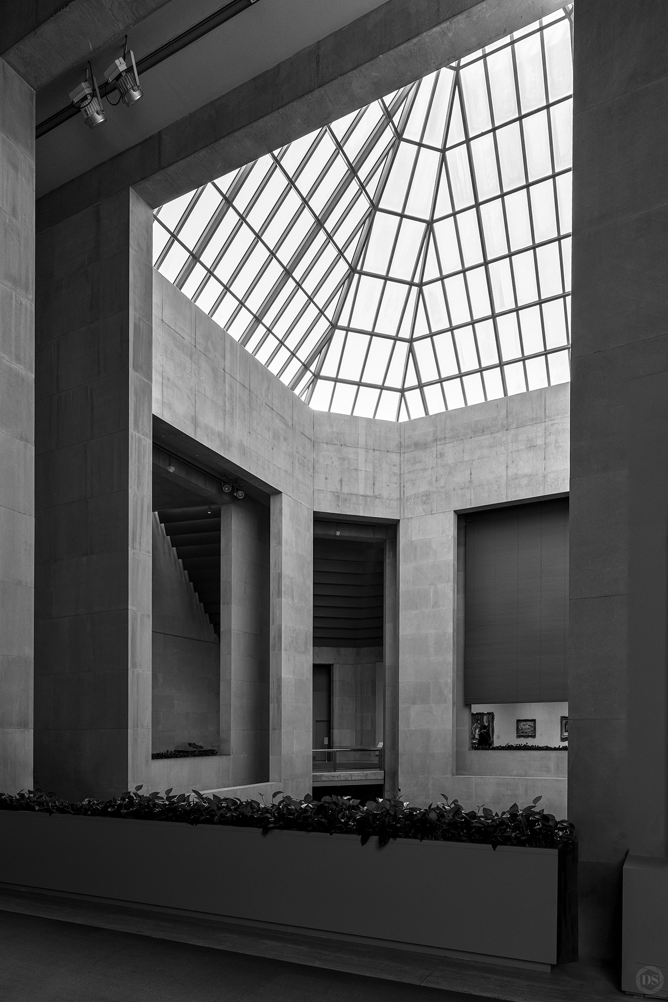 Robert Lehman Wing black and white architecture